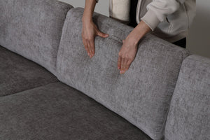 English Elm Armless Modular Two Piece Sectional with Hidden Storage and Convertible Sofa Bed Design Grey W680P466922