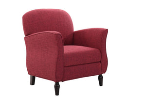 English Elm Traditional Tweed Upholstered Armchair with Solid Wood Legs for Reading or Lounging W680P512787