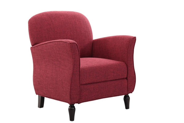 English Elm Traditional Tweed Upholstered Armchair with Solid Wood Legs for Reading or Lounging W680P512787
