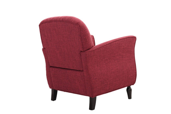 English Elm Traditional Tweed Upholstered Armchair with Solid Wood Legs for Reading or Lounging W680P512787