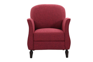 English Elm Traditional Tweed Upholstered Armchair with Solid Wood Legs for Reading or Lounging W680P512787