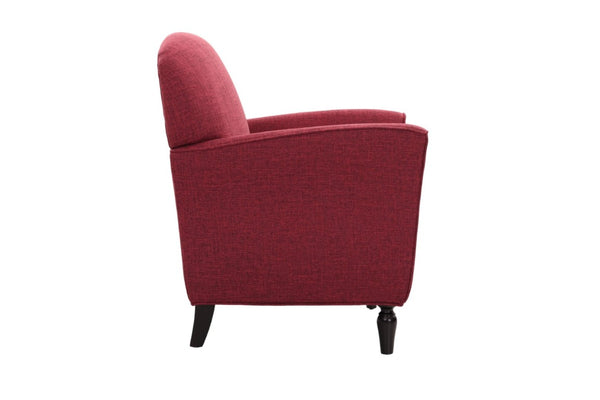 English Elm Traditional Tweed Upholstered Armchair with Solid Wood Legs for Reading or Lounging W680P512787