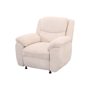 English Elm Thick Padded Power Recliner Accent Chair Ice Silk Velvet Memory Foam Living Room Beige W680P512824