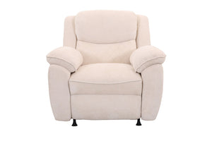 English Elm Thick Padded Power Recliner Accent Chair Ice Silk Velvet Memory Foam Living Room Beige W680P512824