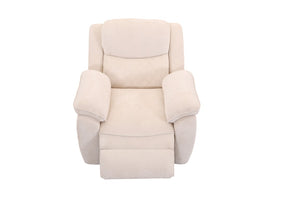 English Elm Thick Padded Power Recliner Accent Chair Ice Silk Velvet Memory Foam Living Room Beige W680P512824