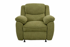 English Elm Thick Padded Power Recliner Accent Chair Ice Silk Velvet Memory Foam Living Room Green W680P512836