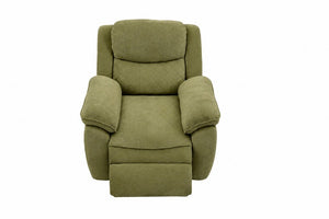 English Elm Thick Padded Power Recliner Accent Chair Ice Silk Velvet Memory Foam Living Room Green W680P512836