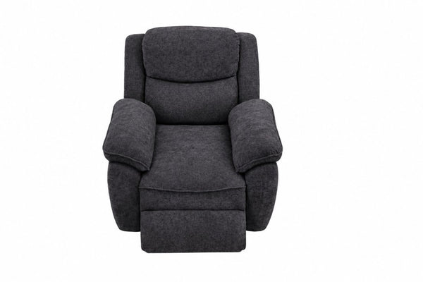 English Elm Thick Padded Power Recliner Accent Chair Ice Silk Velvet Memory Foam Living Room Dark Gray W680P512841