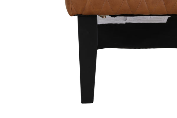 English Elm 23.03 Inch Tall Wingback Accent Chair Diamond Tufted Faux Leather for Living Room W680P533851