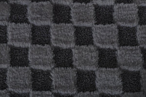 English Elm Checkered Corduroy Armchair with Tapered Wood Legs Mid-Century Reading Nook Seating Smoke Grey W680P534784