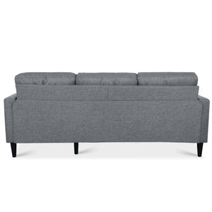 English Elm Sofa with Hidden Storage Track Arm Low Profile Fabric Upholstered Living Room Couch Grey W680S00007