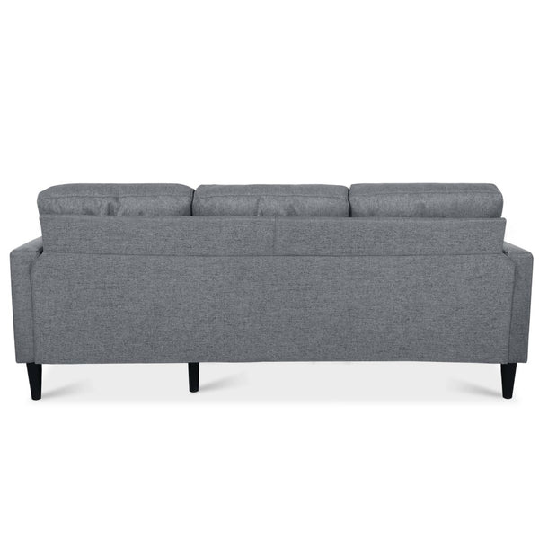 English Elm Sofa with Hidden Storage Track Arm Low Profile Fabric Upholstered Living Room Couch Grey W680S00007
