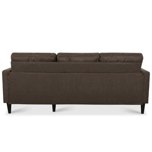 English Elm Sofa with Hidden Storage Solid Wood Frame Fabric Upholstery for Living Rooms Brown W680S00104