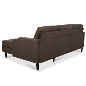 English Elm Sofa with Hidden Storage Solid Wood Frame Fabric Upholstery for Living Rooms Brown W680S00104