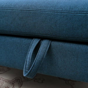 English Elm Sofa with Hidden Storage Solid Wood Frame Fabric Upholstery for Living Rooms Blue W680S00105