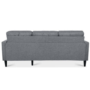 English Elm Sofa with Hidden Storage Solid Wood Frame Fabric Upholstery for Living Rooms Grey W680S00106