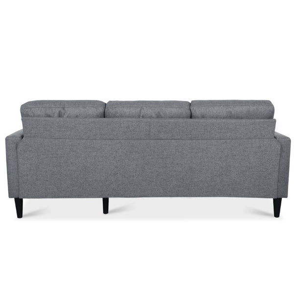 English Elm Sofa with Hidden Storage Solid Wood Frame Fabric Upholstery for Living Rooms Grey W680S00106