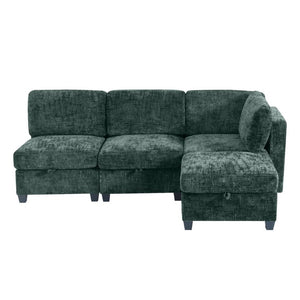 English Elm Modular Sectional Sofa with Under Seat Storage Breathable Fabric Four Living Room W680S00167
