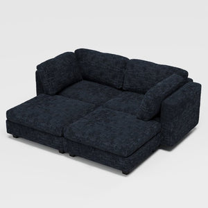 English Elm Modular Sectional Sofa with Hidden Storage in Every Seat Solid Wood Frame Fabric Black W680S00169