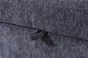 English Elm Modular Sectional Sofa with Hidden Storage Sleeper Convertible 8 Seat Fabric Set Grey W680S00171