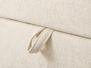English Elm Armless Modular Sofa Set of 4 Units with Hidden Storage and Pocket Spring Cushions White W680S00177