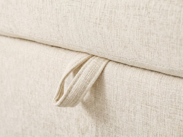 English Elm Armless Modular Sofa Set of 4 Units with Hidden Storage and Pocket Spring Cushions White W680S00177