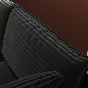 English Elm Modular Sectional Sofa Eight Seat Fabric with Under Storage for Living Room Black W680S00222