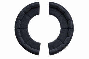 English Elm 8‑Seater Curved Modular Sectional in Chenille with Solid Wood Frame for Large Living Rooms Black W680S00252