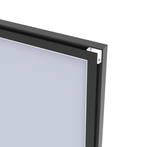 English Elm 47"x29" Matte Black Aluminum Framed Oversized Rectangle Mirror for Bathroom or Bedroom Black - A W708P518070