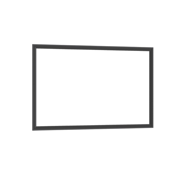 English Elm 47"x29" Matte Black Aluminum Framed Oversized Rectangle Mirror for Bathroom or Bedroom Black - A W708P518070
