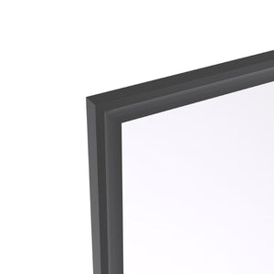 English Elm 47"x29" Matte Black Aluminum Framed Oversized Rectangle Mirror for Bathroom or Bedroom Black - A W708P518070