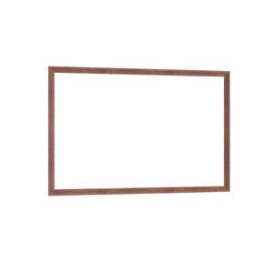 English Elm 40"x36" Aluminum Framed Wall Mirror Walnut Finish Slim Profile Versatile Bedroom Living W708P518073
