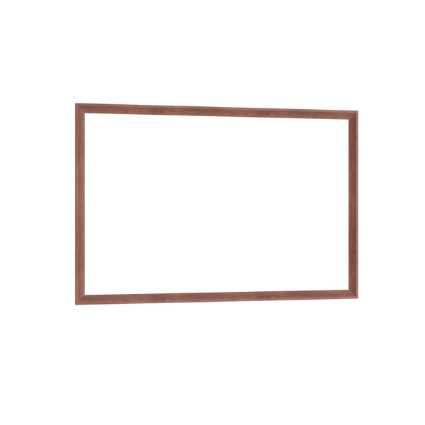 English Elm 40"x36" Aluminum Framed Wall Mirror Walnut Finish Slim Profile Versatile Bedroom Living W708P518073