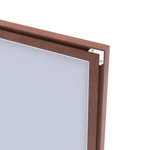 English Elm 40"x36" Aluminum Framed Wall Mirror Walnut Finish Slim Profile Versatile Bedroom Living W708P518073