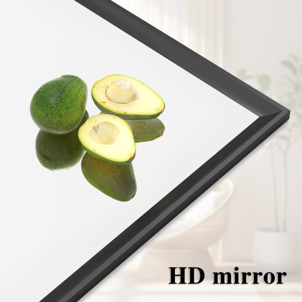 English Elm 40X36 Oversized Matte Black Aluminum Wall Mirror Mounts Vertical or Horizontal for Any Room W708P518075