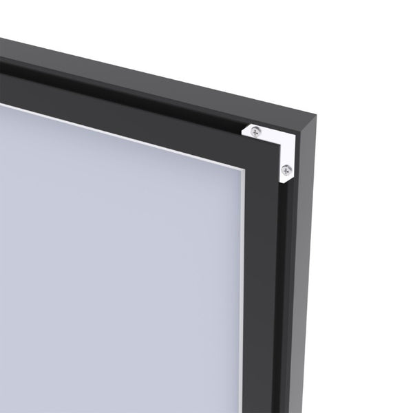 English Elm 40X36 Oversized Matte Black Aluminum Wall Mirror Mounts Vertical or Horizontal for Any Room W708P518075