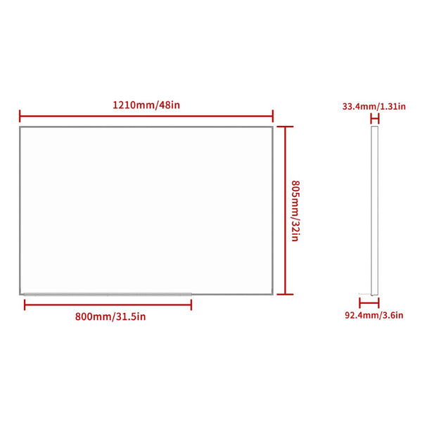 English Elm 40x30 Aluminum Framed Wall Mirror with High Definition Silver Glass for Any Room W708P518079