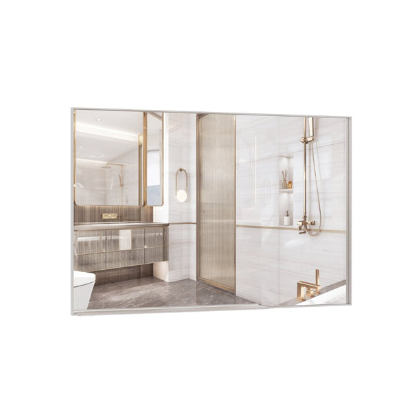 English Elm 40x30 Aluminum Framed Wall Mirror with High Definition Silver Glass for Any Room W708P518079