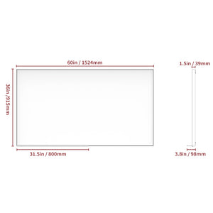 English Elm 22*60" Silver Aluminum Rectangle Wall Mirror Dual Orientation for Bedroom or Bath W708P518081