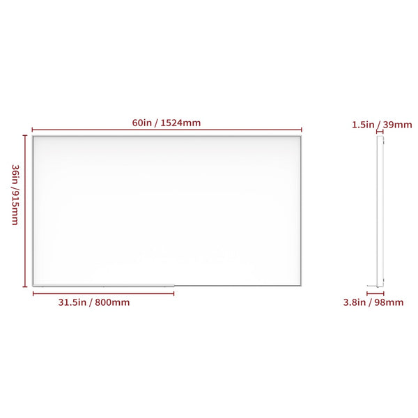 English Elm 22*60" Silver Aluminum Rectangle Wall Mirror Dual Orientation for Bedroom or Bath W708P518081