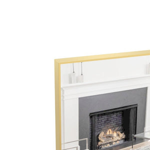 English Elm Oversized Gold Aluminum Framed Full Length Wall Mirror with Removable Tray Bedroom W708P518218
