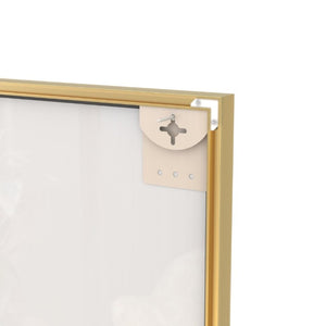 English Elm Oversized Gold Aluminum Framed Full Length Wall Mirror with Removable Tray Bedroom W708P518218
