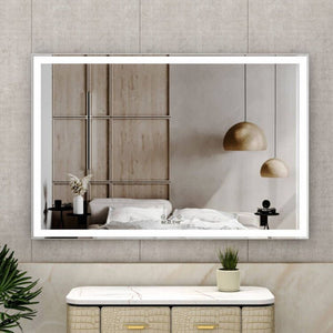English Elm Extra Large 60x36 Led Vanity Mirror Wall Mounted with Adjustable Color Temperature W708P518630