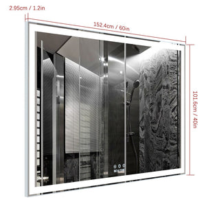 English Elm Extra Large 60x36 Led Vanity Mirror Wall Mounted with Adjustable Color Temperature W708P518630