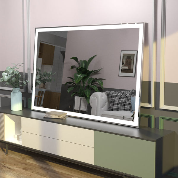 English Elm Extra Large 60x36 Led Vanity Mirror Wall Mounted with Adjustable Color Temperature W708P518630