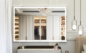English Elm Extra Large 60x36 Led Vanity Mirror Wall Mounted with Adjustable Color Temperature W708P518630