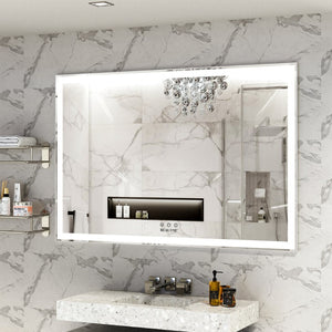 English Elm Extra Large 60x36 Led Vanity Mirror Wall Mounted with Adjustable Color Temperature W708P518630