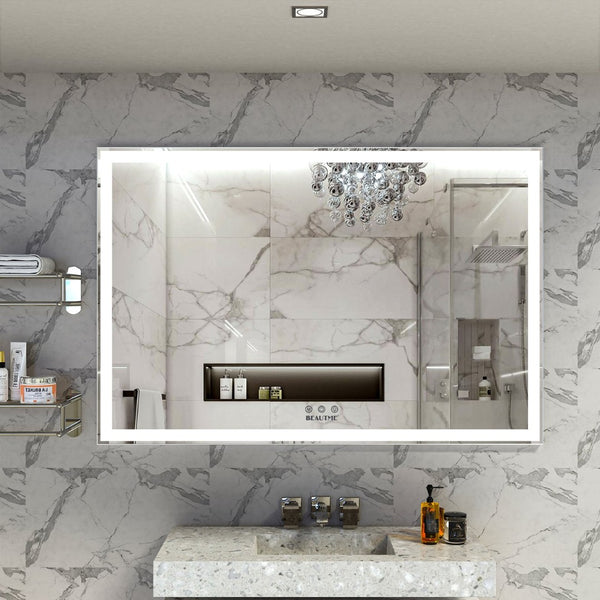 English Elm Extra Large 60x36 Led Vanity Mirror Wall Mounted with Adjustable Color Temperature W708P518630