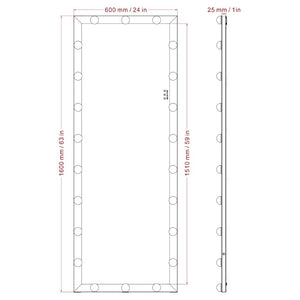 English Elm Hollywood LED Lighted Full Body Vanity Mirror with Touch Control for Bedroom Dressing W708P588813