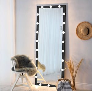 English Elm Hollywood LED Lighted Full Body Vanity Mirror with Touch Control for Bedroom Dressing W708P588813